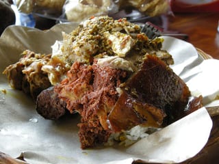 Babi guling at Warung Babi Guling Pak Egi in Ubud, Indonesia