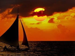 Boracay sunset sailing in Boracay, Philippines
