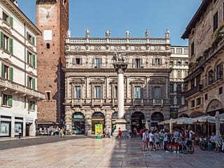 piazza delle Erbe in Verona, Italy