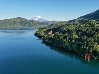 Lake Ashi in Ashigarashimo, Japan