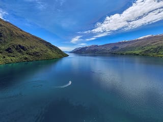 Lake Wakatipu in Queenstown, New Zealand