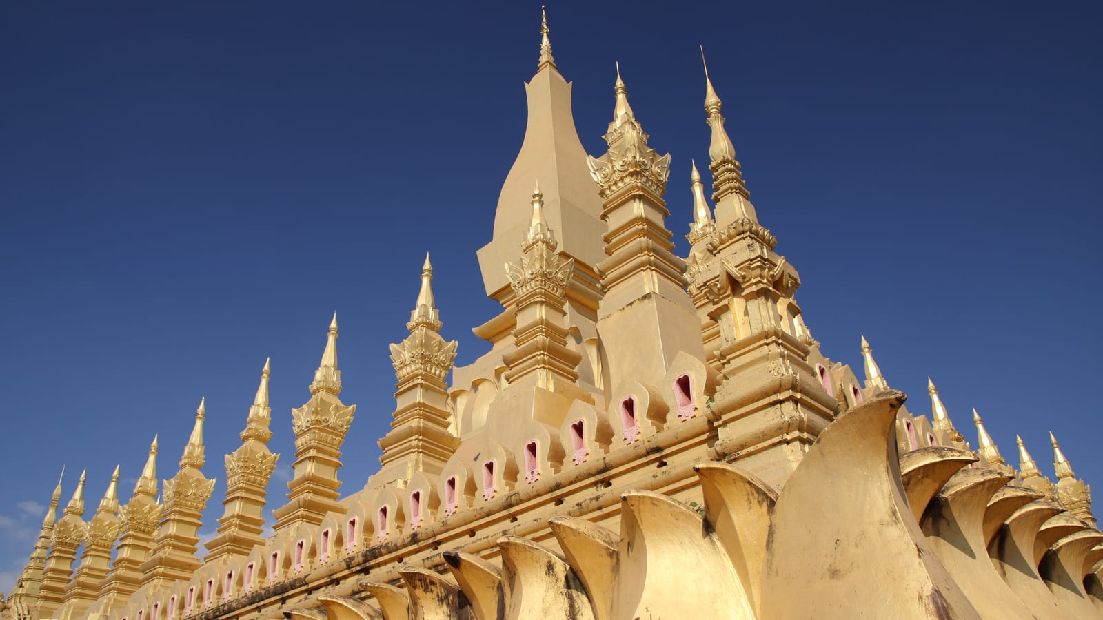 The gilded Pha That Luang stupa in Vientiane, Laos