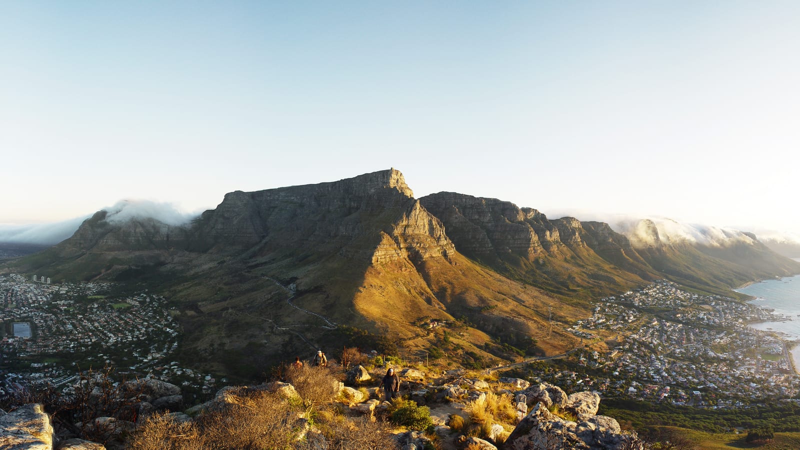 Table Mountain rising above Cape Town, South Africa
